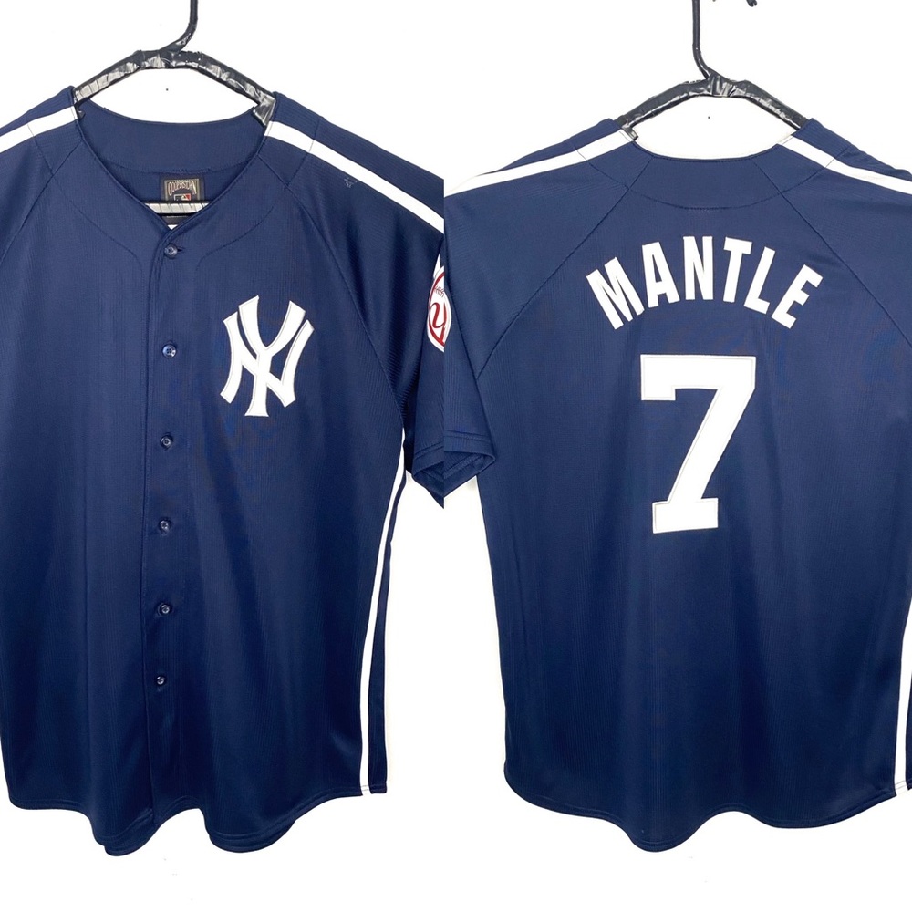 Majestic Vintage NY Yankees Mickey Mantle Baseball Jersey Cooperstown Collection